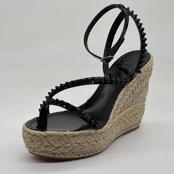 Christian Louboutin Black Studded Platform Sandals - Picture 6 of 16